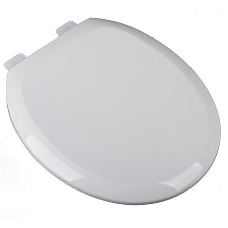 Plumbing Technologies Plumbing Technologies 2F1R8-00 Slow Close Premium Plastic Round Toilet Seat; White 2F1R8-00